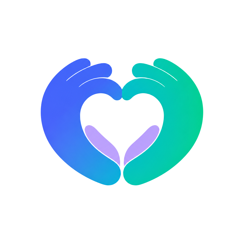 Trufflie Logo: zwei Hände formen ein Herz